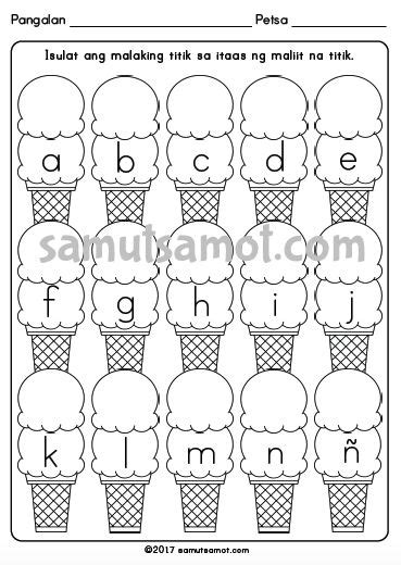 maliit at malaking titik worksheet|Pagsasanay sa Filipino .